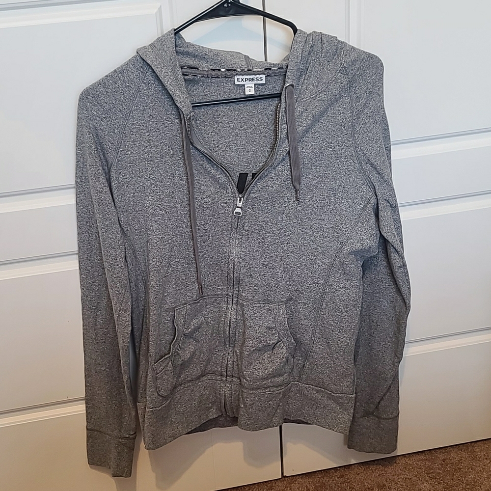 Express athletic gray zip up